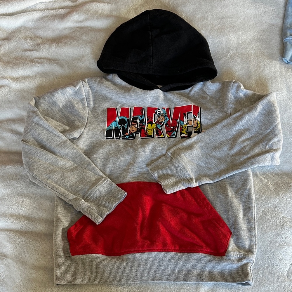 Marvel Gray and Red Kids Hoodie